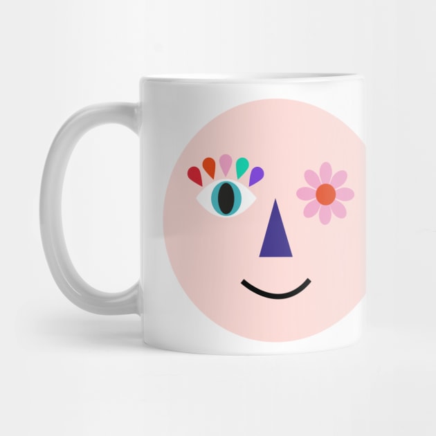 rainbow flower smiling face happy colorful humour kids fashion by sugarcloudlb-studio